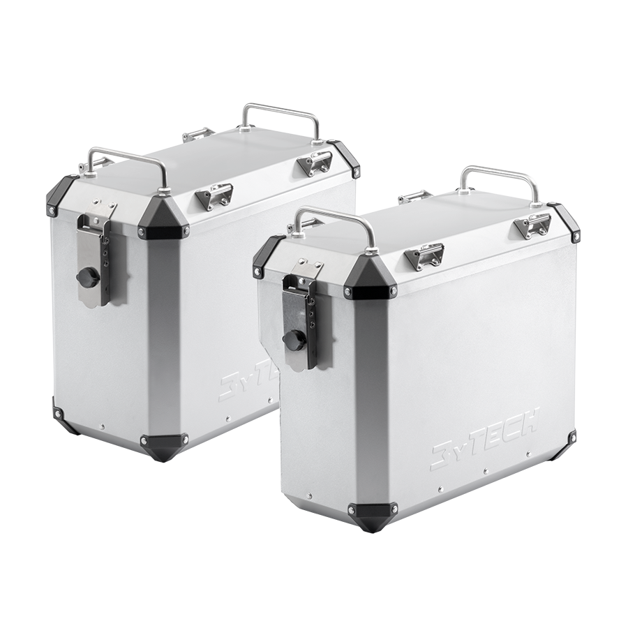 Aluminium panniers store for motorbikes